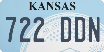 KS license plate 722DDN