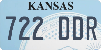 KS license plate 722DDR