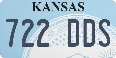 KS license plate 722DDS