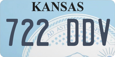KS license plate 722DDV