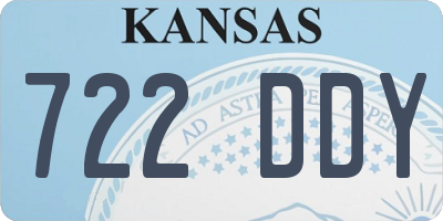 KS license plate 722DDY