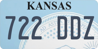 KS license plate 722DDZ