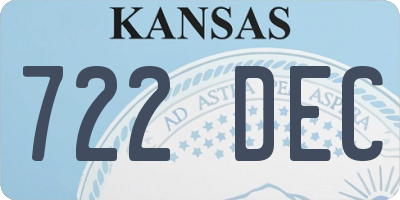KS license plate 722DEC