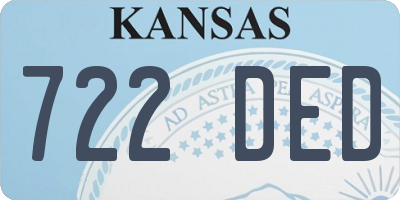 KS license plate 722DED
