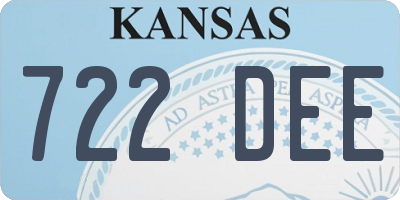 KS license plate 722DEE