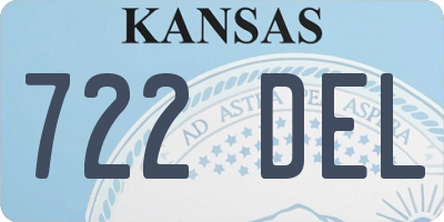 KS license plate 722DEL
