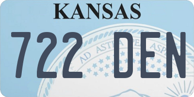 KS license plate 722DEN