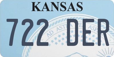 KS license plate 722DER