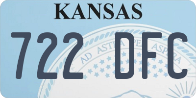 KS license plate 722DFC