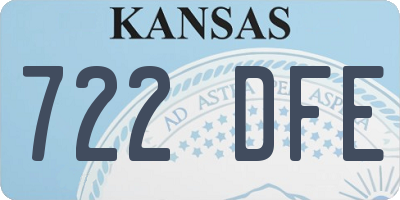 KS license plate 722DFE