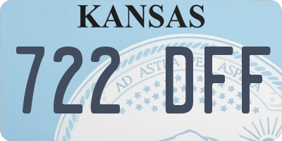 KS license plate 722DFF