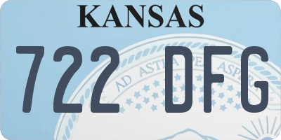KS license plate 722DFG