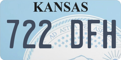KS license plate 722DFH