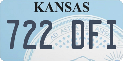 KS license plate 722DFI