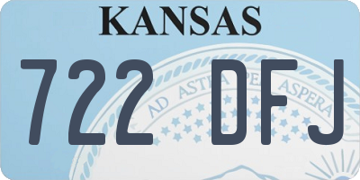 KS license plate 722DFJ
