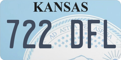 KS license plate 722DFL