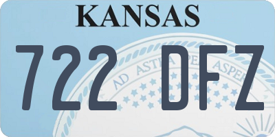 KS license plate 722DFZ