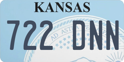 KS license plate 722DNN