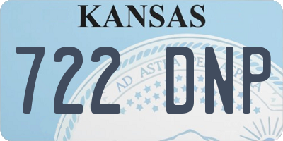 KS license plate 722DNP
