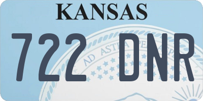 KS license plate 722DNR