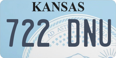 KS license plate 722DNU
