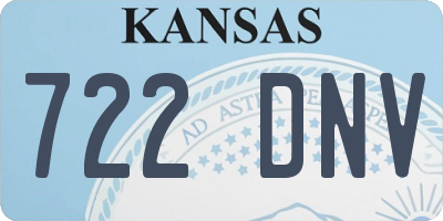 KS license plate 722DNV