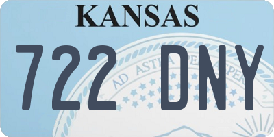 KS license plate 722DNY