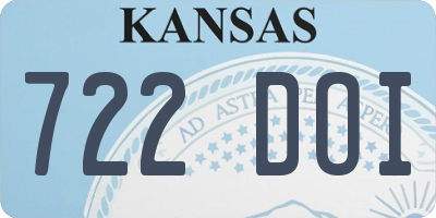 KS license plate 722DOI