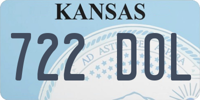 KS license plate 722DOL
