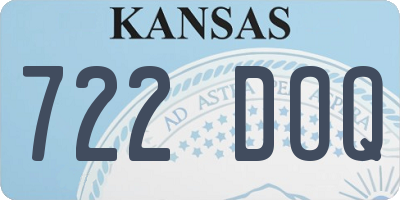KS license plate 722DOQ