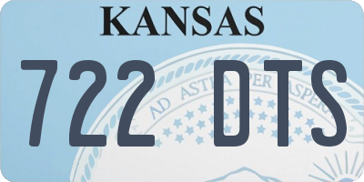 KS license plate 722DTS