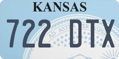 KS license plate 722DTX