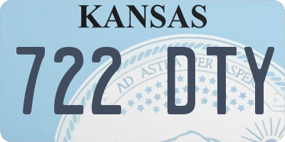 KS license plate 722DTY