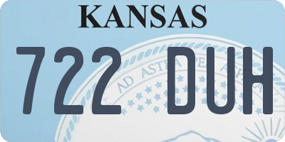 KS license plate 722DUH