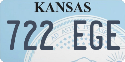 KS license plate 722EGE