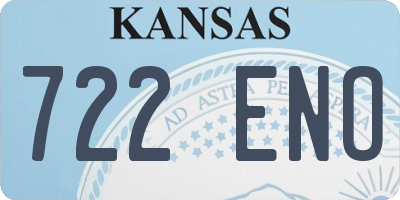 KS license plate 722ENO