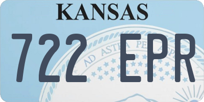 KS license plate 722EPR