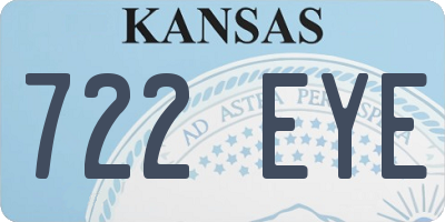 KS license plate 722EYE