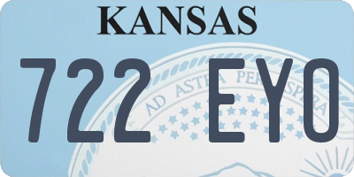 KS license plate 722EYO