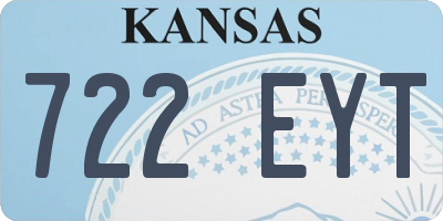 KS license plate 722EYT