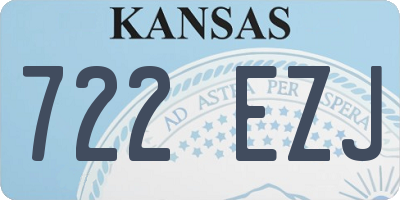 KS license plate 722EZJ