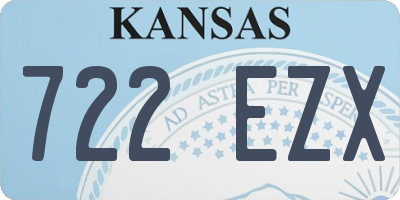 KS license plate 722EZX