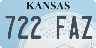 KS license plate 722FAZ
