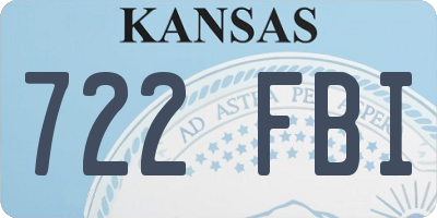 KS license plate 722FBI