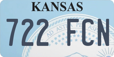 KS license plate 722FCN