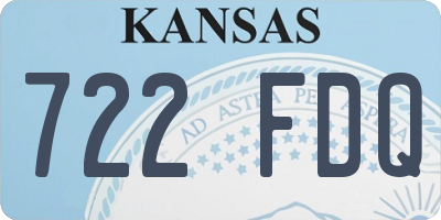 KS license plate 722FDQ