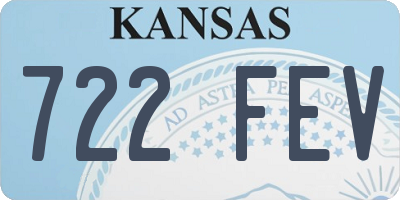 KS license plate 722FEV