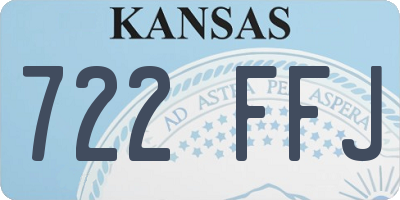 KS license plate 722FFJ