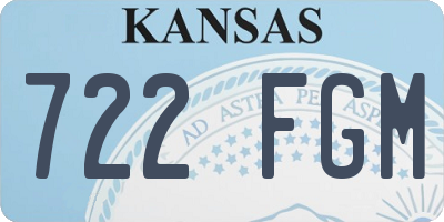 KS license plate 722FGM