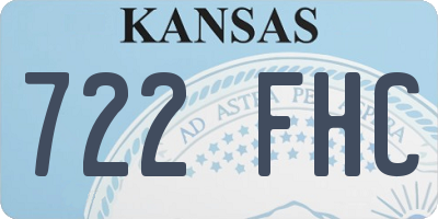 KS license plate 722FHC